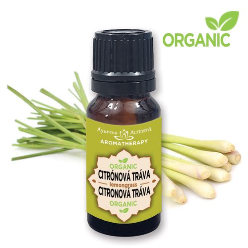 Altevita 100% esenciální olej ORGANIC LEMONGRASS (citrónová tráva) 10 ml - Olej čistení od nepotřebného