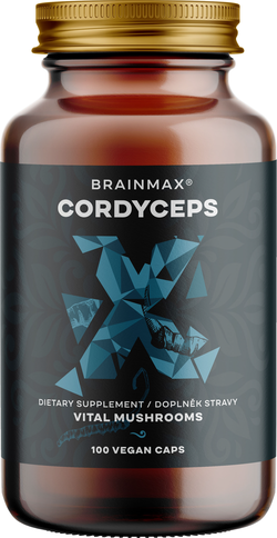 BrainMax Cordyceps extrakt, 500 mg, 100 rostlinných kapslí