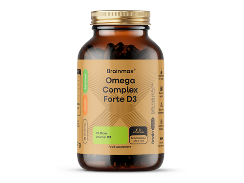 BrainMax Omega Complex Forte D3, 30 softgel kapslí