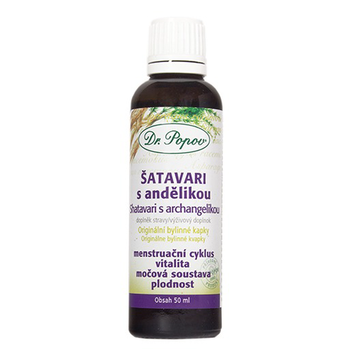 Šatavari s andělikou, originální bylinné kapky, 50 ml