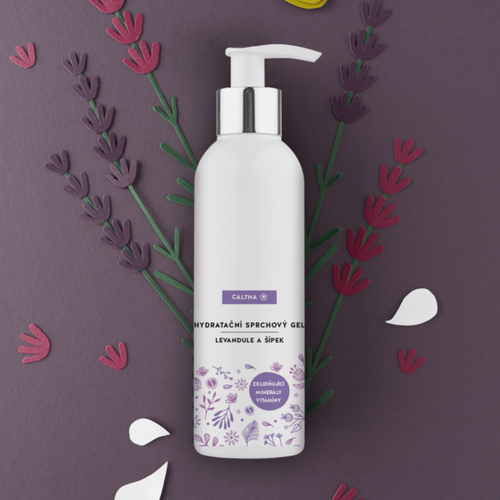 CALTHA - Hydratační sprchový gel - Levandule a šípek, 250 ml