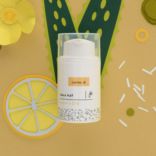 CALTHA - Pleťový krém RÝŽOVÝ S KOENZYMEM Q10, citlivá/suchá/zralá pleť,  50 ml