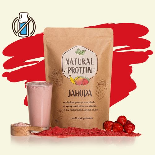 Bezlaktózový protein - Jahoda