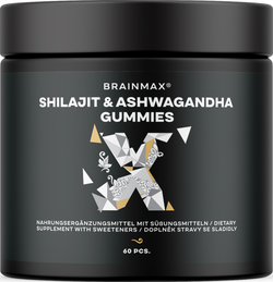 BrainMax Shilajit & Ashwagandha Gummies, 60 bonbónů