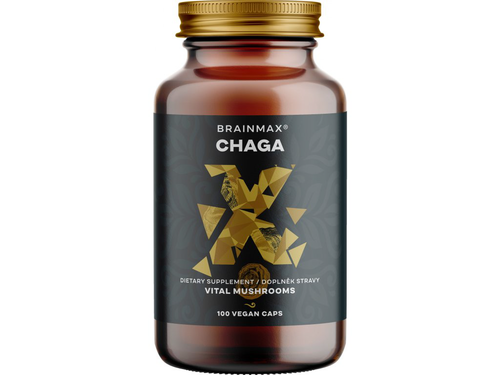 BrainMax Chaga extrakt, 100 kapslí