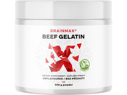 BrainMax Beef Gelatin, Grass-fed hovězí želatina, pro zdraví kloubů a pokožky, 500 g