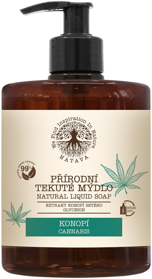 NATAVA - Přírodní tekuté mýdlo na ruce - Konopí, 500 ml