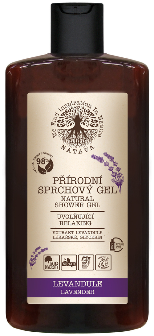 NATAVA - Sprchový gel - Levandule, 250 ml