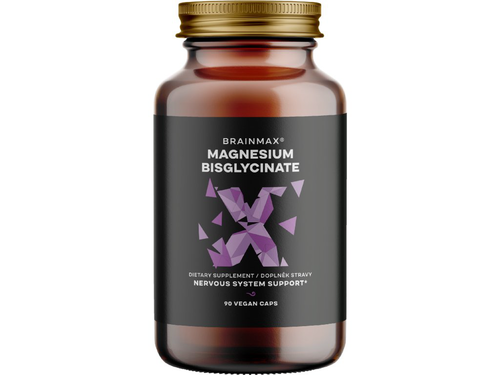 BrainMax Magnesium Bisglycinate, 90 rostlinných kapslí