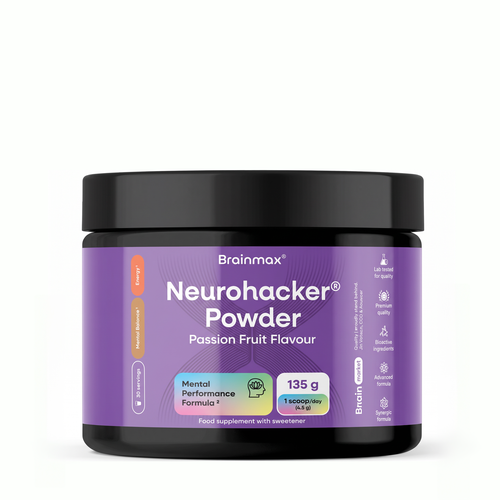 BrainMax Neurohacker Powder, Passion Fruit, 135 g