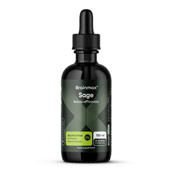 BrainMax Sage Alcohol Free Tincture, 10:1 Extract, 100 ml