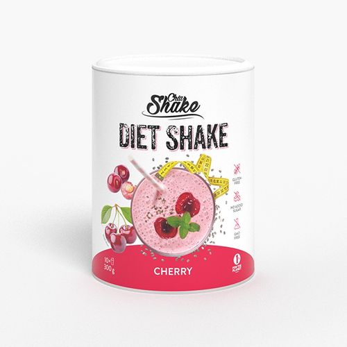 Chia Shake dietní koktejl třešeň, 10 jídel, 300g