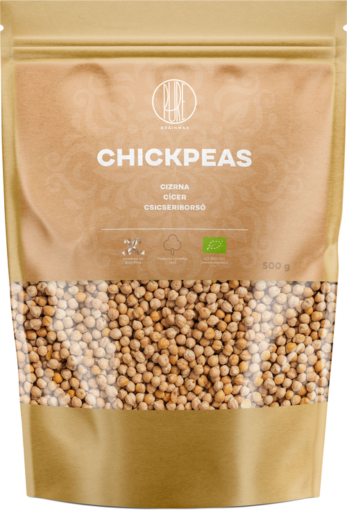 BrainMax Pure Chickpeas, Cizrna, BIO, 500 g