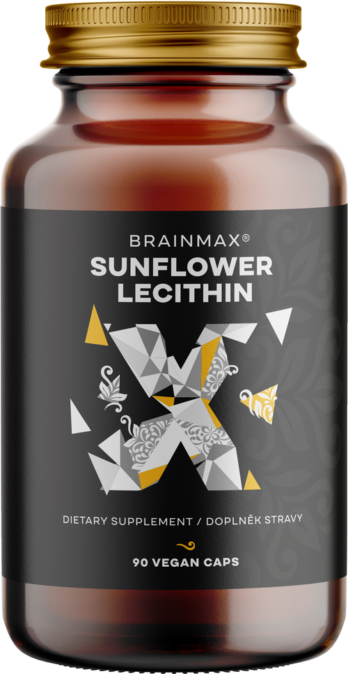 BrainMax Sunflower Lecithin, slunečnicový lecitin, 90 rostlinných kapslí