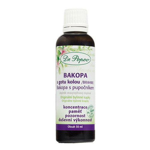 Bakopa s gotu kolou, originální bylinné kapky, 50 ml