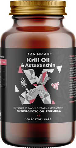 BrainMax Krill Oil s astaxanthinem, 500 mg, 100 softgel kapslí