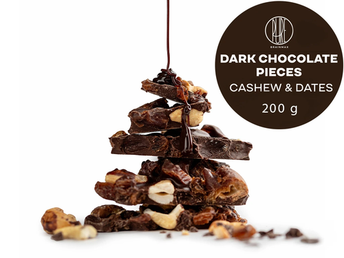 BrainMax Pure Lámaná čokoláda hořká, kešu a datle, BIO,  200 g