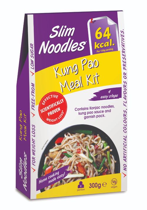 Slim Noodles Hotové jídlo s Kung Pao omáčkou a kořením (64 kcal, 12,7 g sacharidů / 150 g)