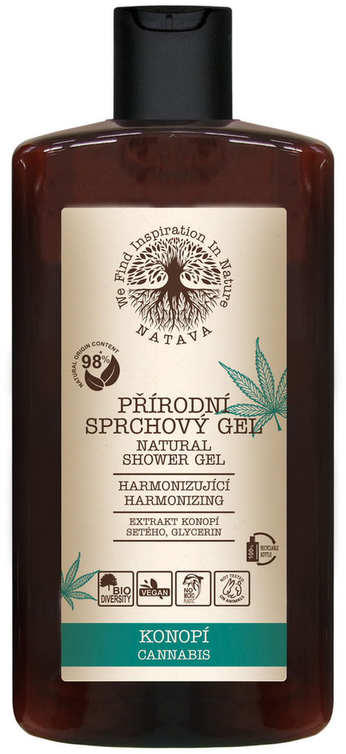 NATAVA - Sprchový gel - Konopí, 250 ml